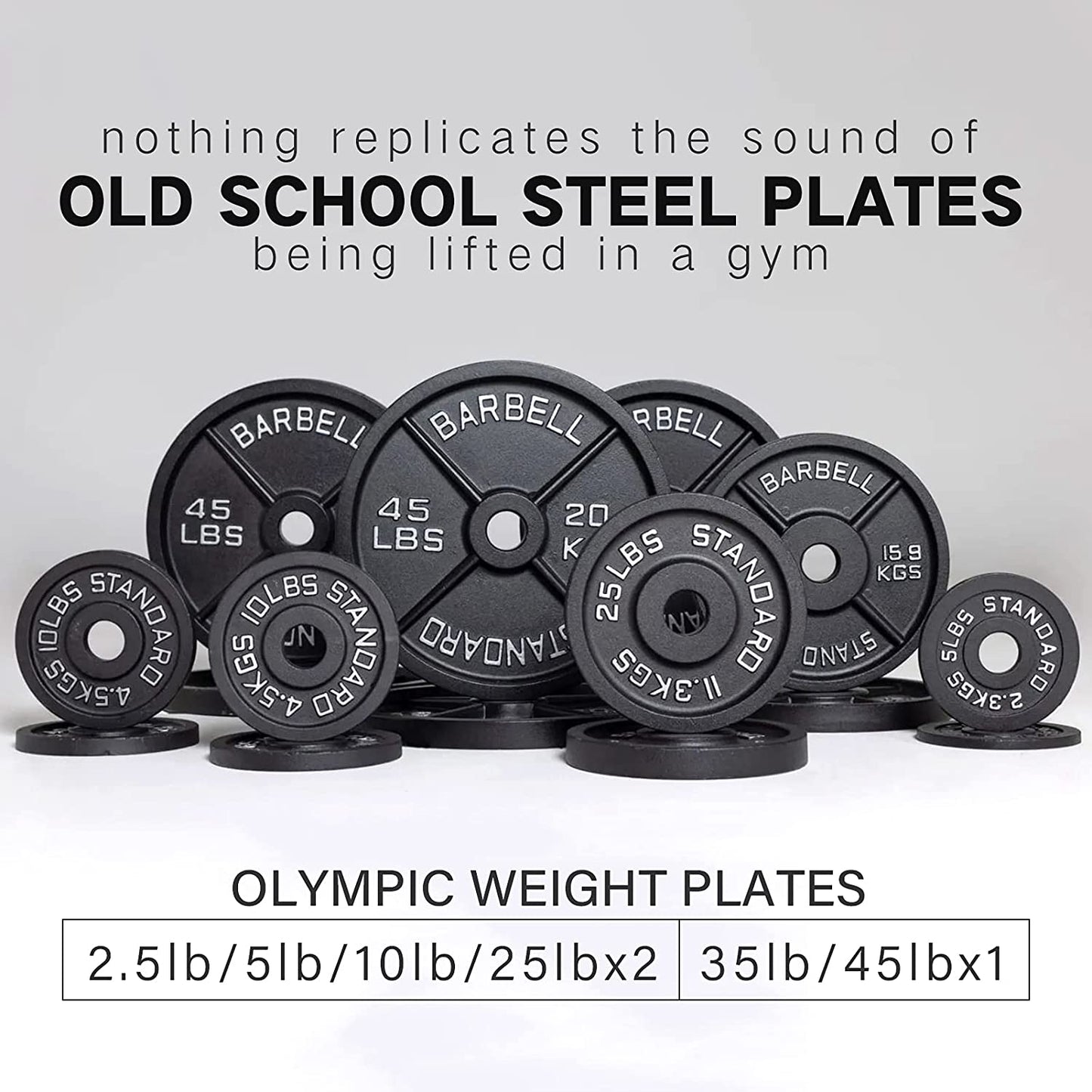 Weight Plates 2-Inch,Olympic Weightlifting Plates,Solid Iron Barbell Weights for Strength and Conditioning Workouts and Weightlifting, Various Weights