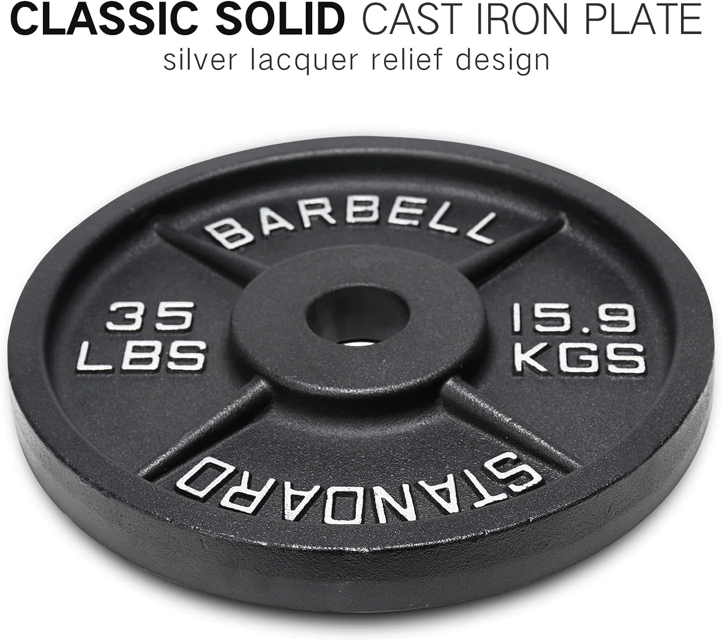 Weight Plates 2-Inch,Olympic Weightlifting Plates,Solid Iron Barbell Weights for Strength and Conditioning Workouts and Weightlifting, Various Weights