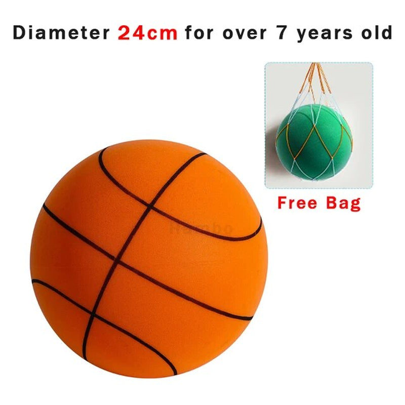 Bouncing Mute Ball Indoor Silent Basketball 24Cm Foam Basketball Silent Soft Ball Size 7 Air Bounce Basket Ball 3/5/7 Sports Toy