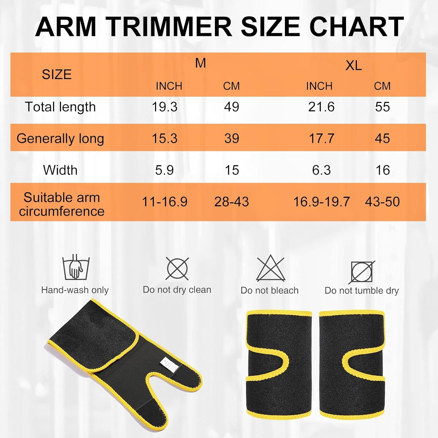 Arm Trimmers for Women Pair Adjustable Sauna Arm Trainer Wraps with Pocket