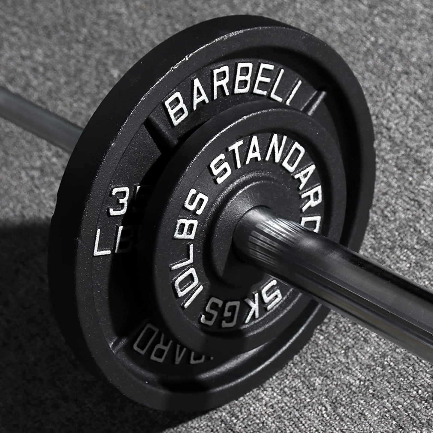 Weight Plates 2-Inch,Olympic Weightlifting Plates,Solid Iron Barbell Weights for Strength and Conditioning Workouts and Weightlifting, Various Weights