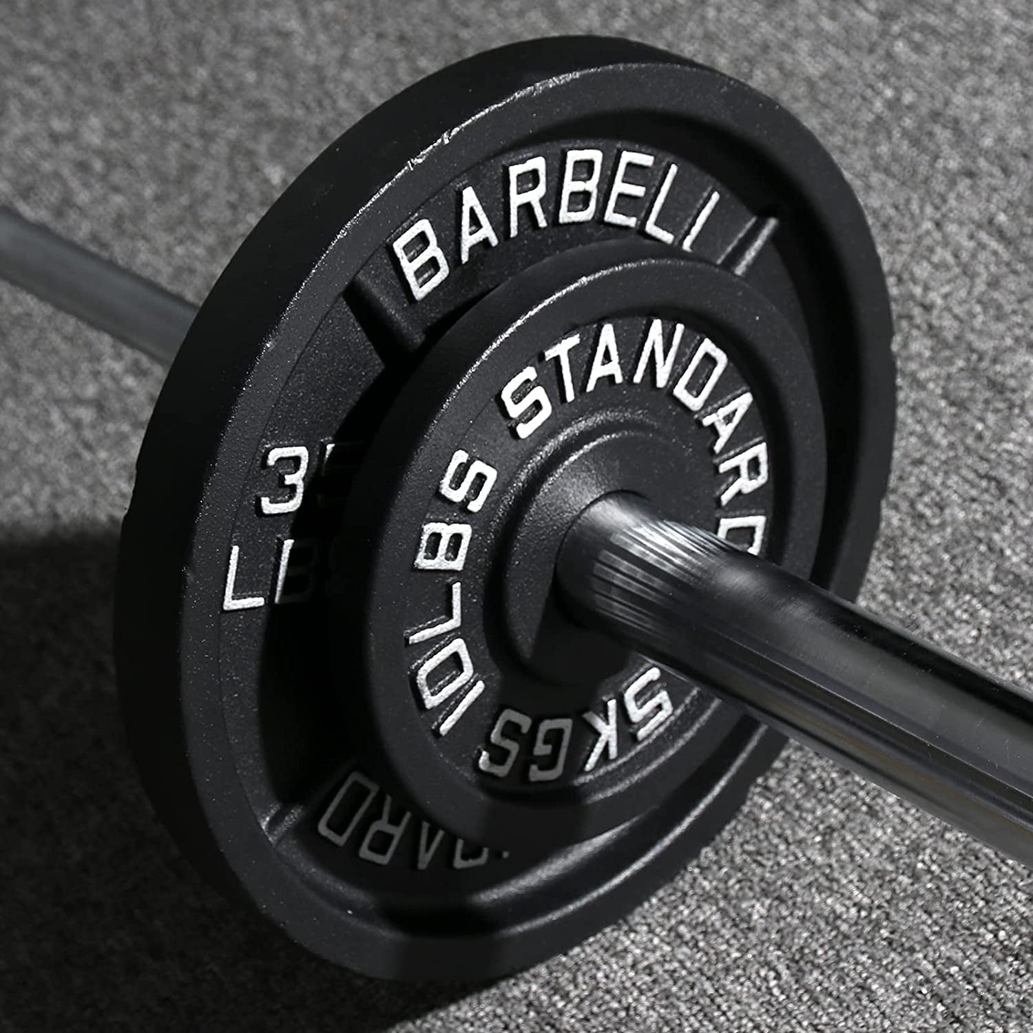 Weight Plates 2-Inch,Olympic Weightlifting Plates,Solid Iron Barbell Weights for Strength and Conditioning Workouts and Weightlifting, Various Weights