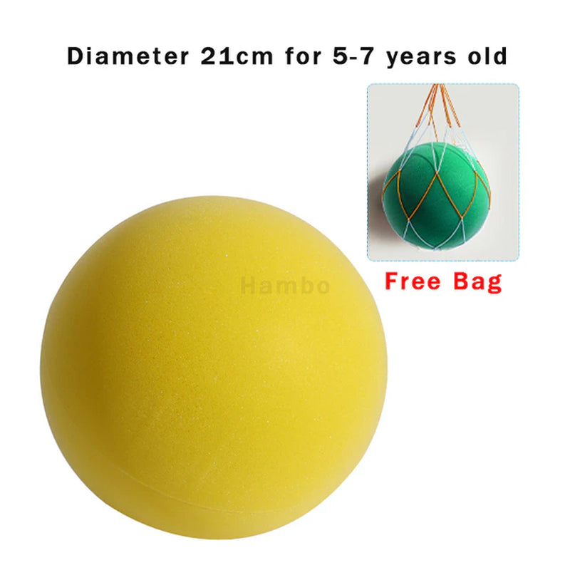 Bouncing Mute Ball Indoor Silent Basketball 24Cm Foam Basketball Silent Soft Ball Size 7 Air Bounce Basket Ball 3/5/7 Sports Toy