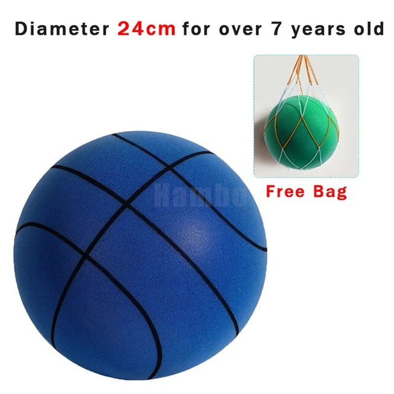 Bouncing Mute Ball Indoor Silent Basketball 24Cm Foam Basketball Silent Soft Ball Size 7 Air Bounce Basket Ball 3/5/7 Sports Toy