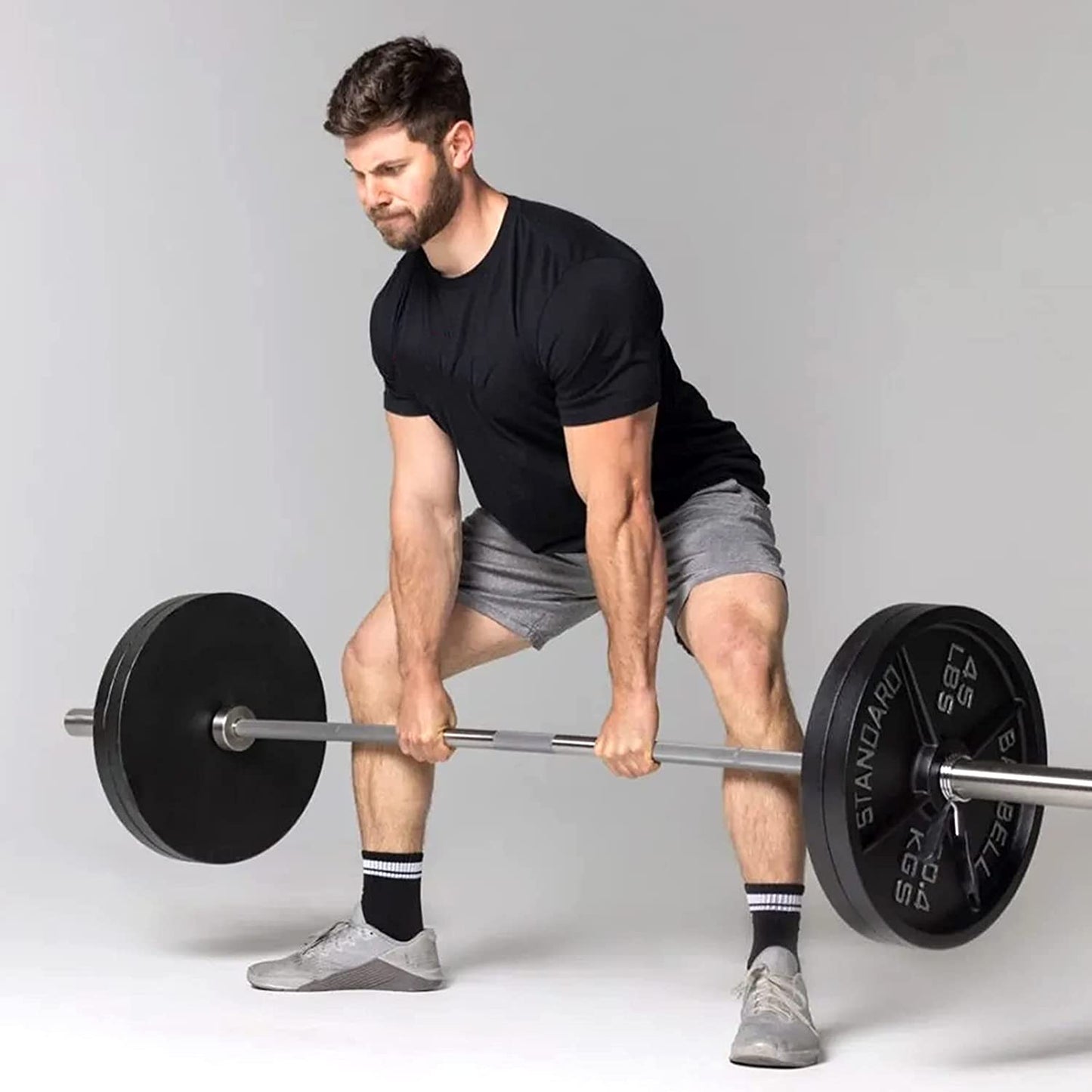 Weight Plates 2-Inch,Olympic Weightlifting Plates,Solid Iron Barbell Weights for Strength and Conditioning Workouts and Weightlifting, Various Weights