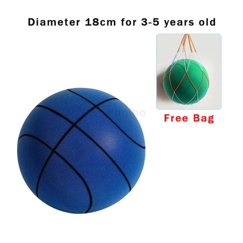 Bouncing Mute Ball Indoor Silent Basketball 24Cm Foam Basketball Silent Soft Ball Size 7 Air Bounce Basket Ball 3/5/7 Sports Toy