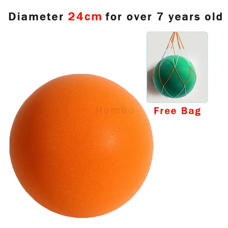 Bouncing Mute Ball Indoor Silent Basketball 24Cm Foam Basketball Silent Soft Ball Size 7 Air Bounce Basket Ball 3/5/7 Sports Toy