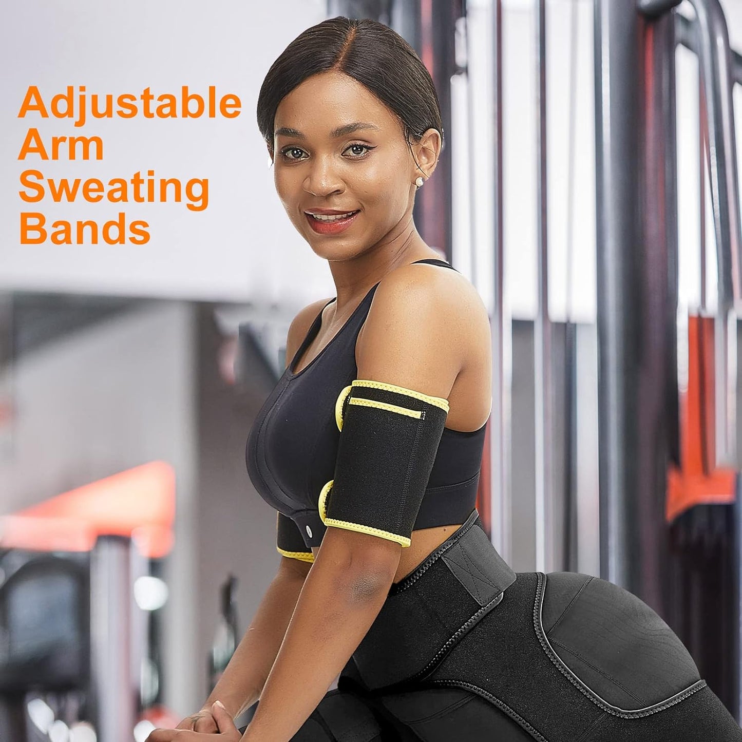 Arm Trimmers for Women Pair Adjustable Sauna Arm Trainer Wraps with Pocket